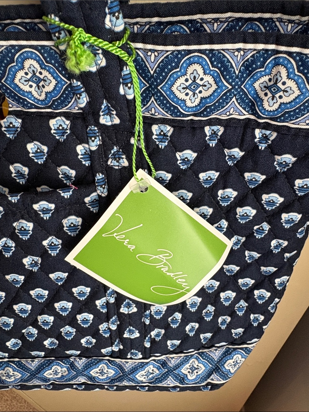 Vera Bradley Nantucket Navy Toggle Tote - Picture 3 of 5